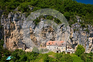 Old French house in a cliff