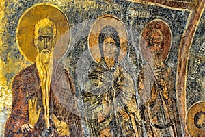 Old fresco on the wall of St.Nicholas church, Demre