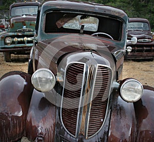 Old Friends Rusting at the Junkyard photo