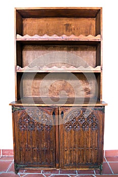 Old furniture wooden carved photo