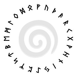 Old futhark rune wheel