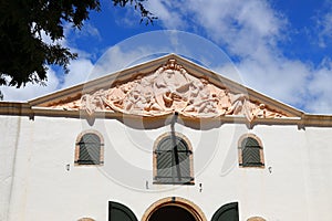 An old gable on the farm Groot Constantia in Cape Town