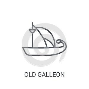 Old Galleon icon. Trendy Old Galleon logo concept on white backg