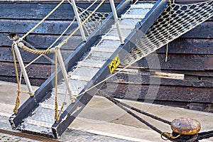 Old gangway on the boat