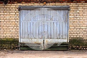 Old garage gate