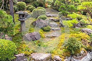 Old Garden of Shorenin Temple in Kyoto, Japan