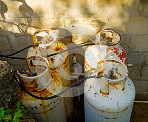 Old gas cylinders