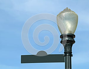 Old Gas Lamp With Sign for Copy