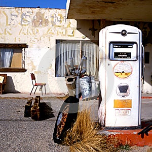 Old gas pump at Route 66