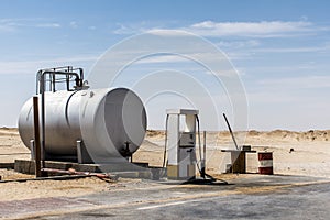 Old Gas Station Desert Rub al Khali Oman Dhofar Region