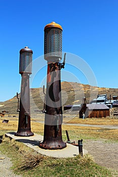 Bodie State Historic Park, Eastern Sierra Nevada, Old Gas Station in Ghost Town of Bodie, Mono County, California, USA