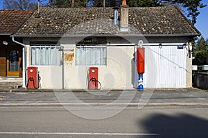 Old gas station, Marnay, Haute-Saone, France