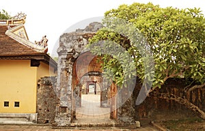 Old gate in the Imperial City, Hue, Vietnam