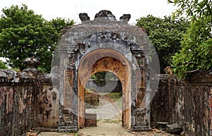 Old gate in the Imperial City, Hue, Vietnam