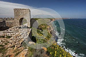 Old gate of the medieval fortress on cape Kaliakra, Bulgaria