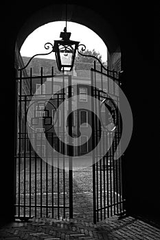 Old gate opening in Leiden