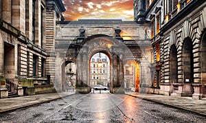 Old Gates at John Street Glasgow City Council George Square Glasgow Scotland