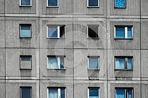 Old gdr building facade - Plattenbau East Berlin photo