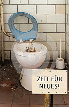 Old GDR toilet time for new photo