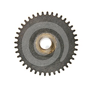 Old gear isolated on white