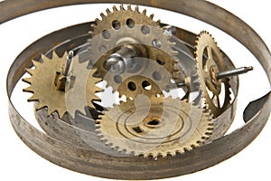 Old gear isolated on white