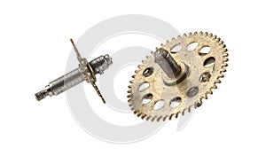 Old gear isolated on white