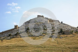 Old Genoese fortress XI century in Sudak. Crimea. Ukraine