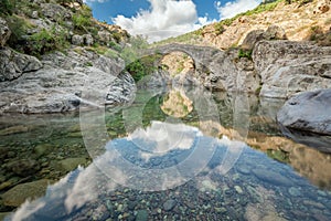 Old Genovese bridge near Asco Corsica