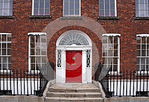 Old Georgian brick townhouse