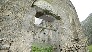 Old Georgian church bell in high caucasus mountains