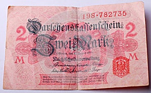 Old German banknote from 1914