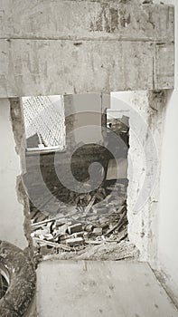 Old german building destruction