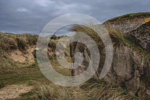 Old german bunkers at Utah Beach, France.