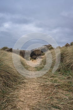 Old german bunkers at Utah Beach, France.