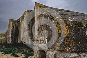 Old german bunkers at Utah Beach, France.