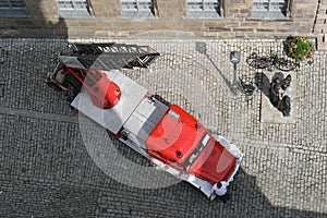 Old german fire brigade car