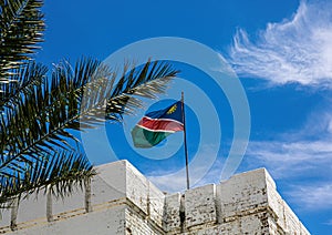 Old german Fort Namutoni at the Etosha-Nationalpark in northern Namibia