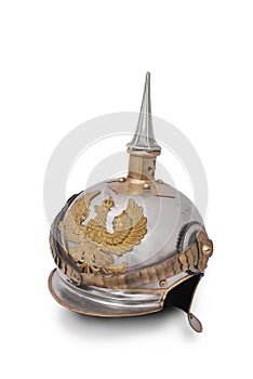 Old German helm of the 19th century,