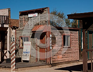 Old ghost town barber shop