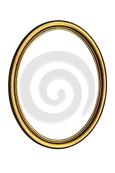 Old gilded oval picture frame