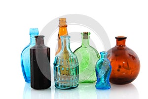 Old glass bottles