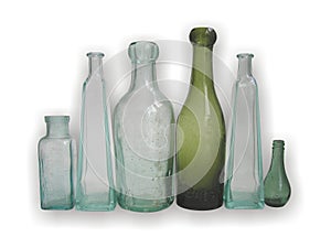 Old glass bottles