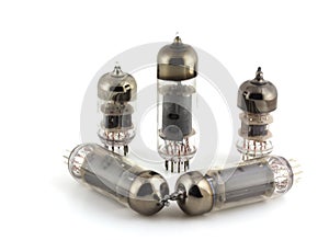 Old glass triodes (valves).