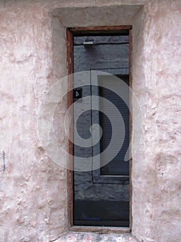 Old glass window in Riga