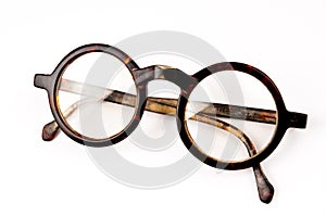 Old glasses isolated