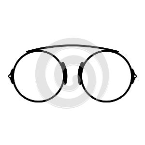 Old glasses vector icon