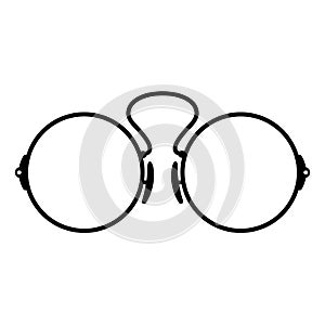 Old glasses vector icon