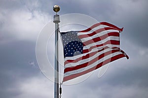 Old Glory waving in the wind