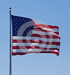 Old Glory in the wind