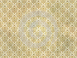 Old gold damask wallpaper